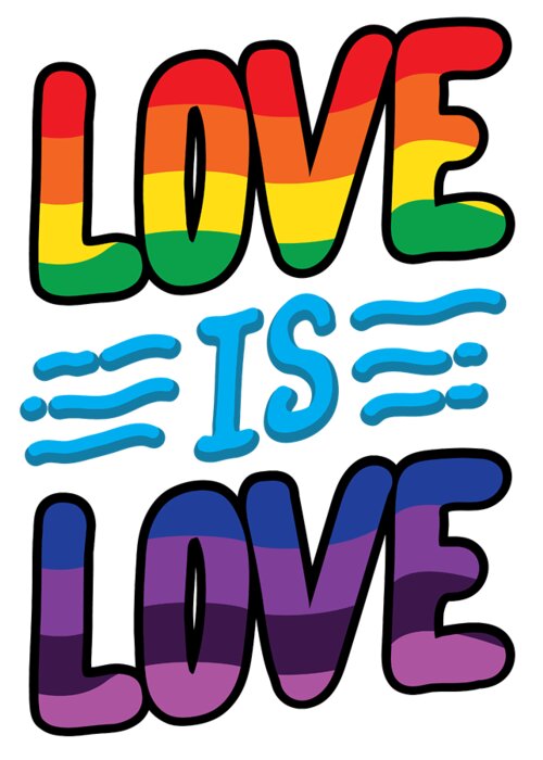 LGBTQ+ Card Gay Pride Rainbow Card Happy Pride Card for Friend Card for Gay Couple Pride Card Love is Love Happy Pride Month Card